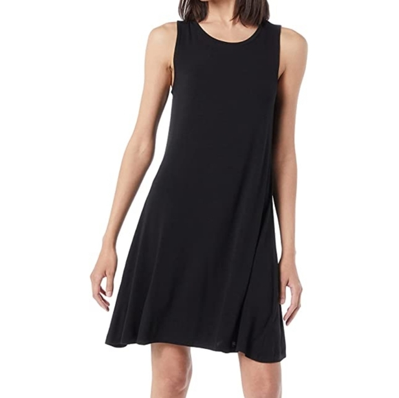 Amazon Essentials Dresses & Skirts - Solid Black Tank Swing Dress